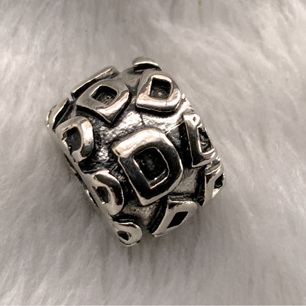 Sterling Threaded Bead “D”